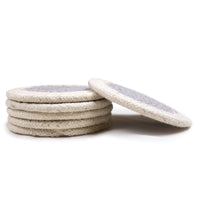 Cotton Light Grey & Off White Coaster