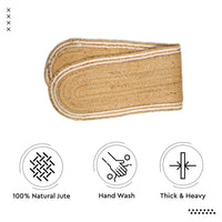 Jute Off White & Jute Natural Bleach Table Runner
