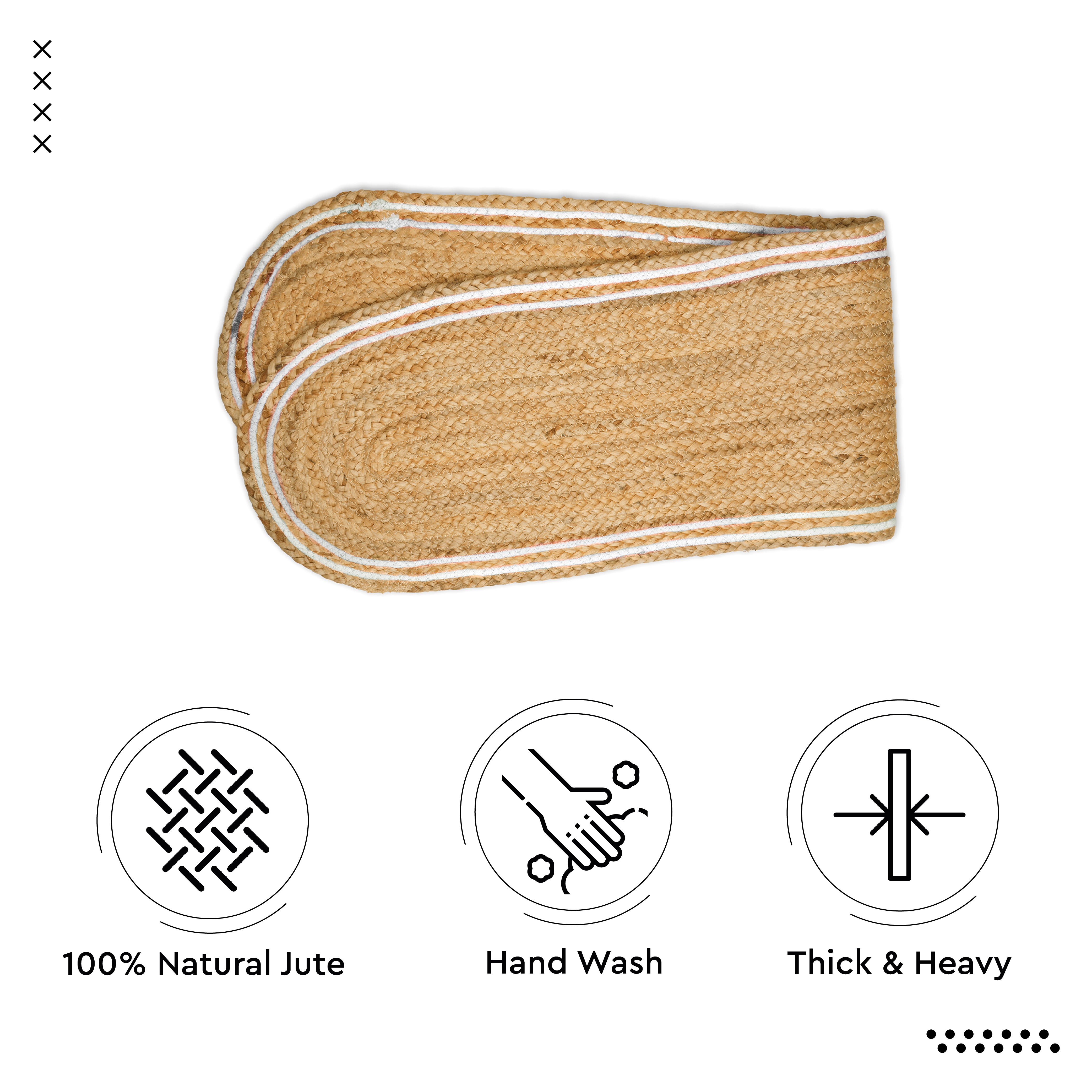 Jute Off White & Jute Natural Bleach Table Runner