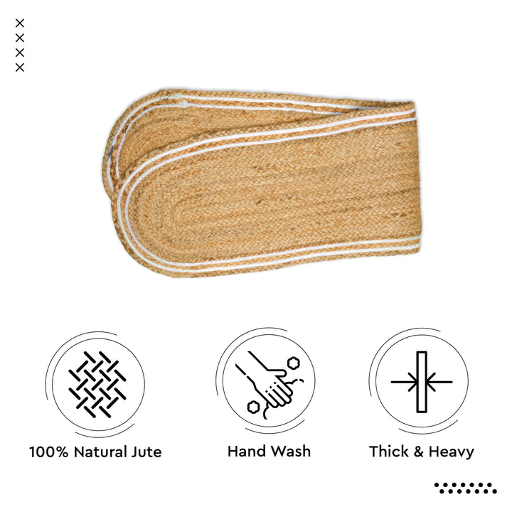 Jute Off White & Jute Natural Bleach Table Runner