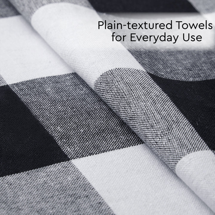 Cotton Buffalo Black Checks Kitchen Towel (Pack of 4)