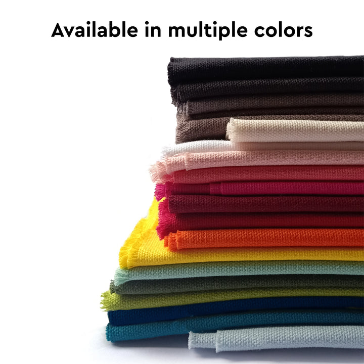 Mercerised Cotton Canvas Fabric, 100x150 cm Wide | Sold by the Metre, Cut to Length | Fabric For Cushions, Sofa Covers, Light Upholstery, Embroidery, Dress Material