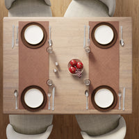 Quilted Velvet Bronze Table Runner