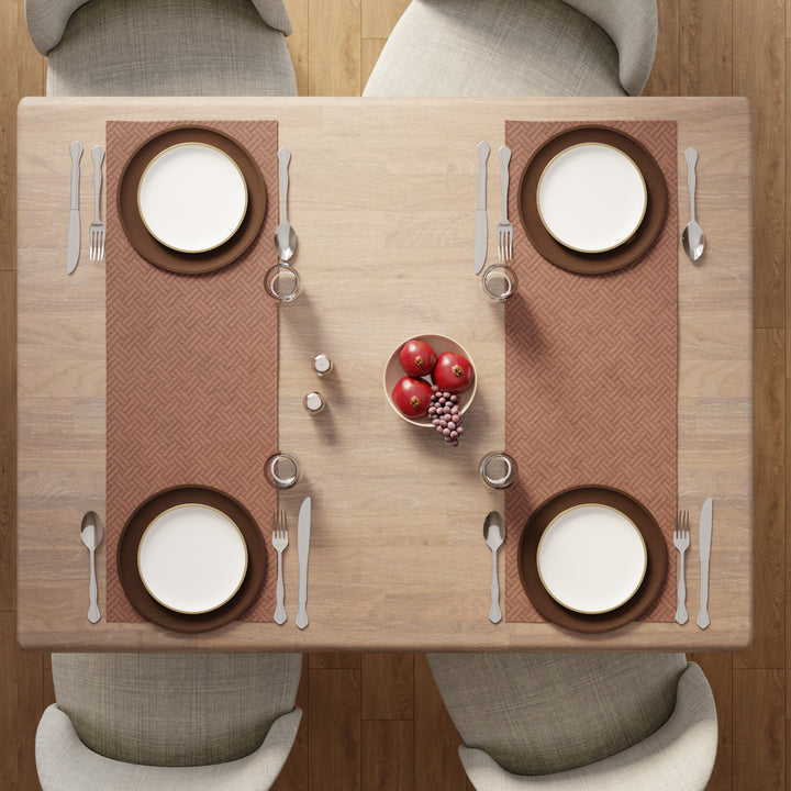 Quilted Velvet Bronze Table Runner