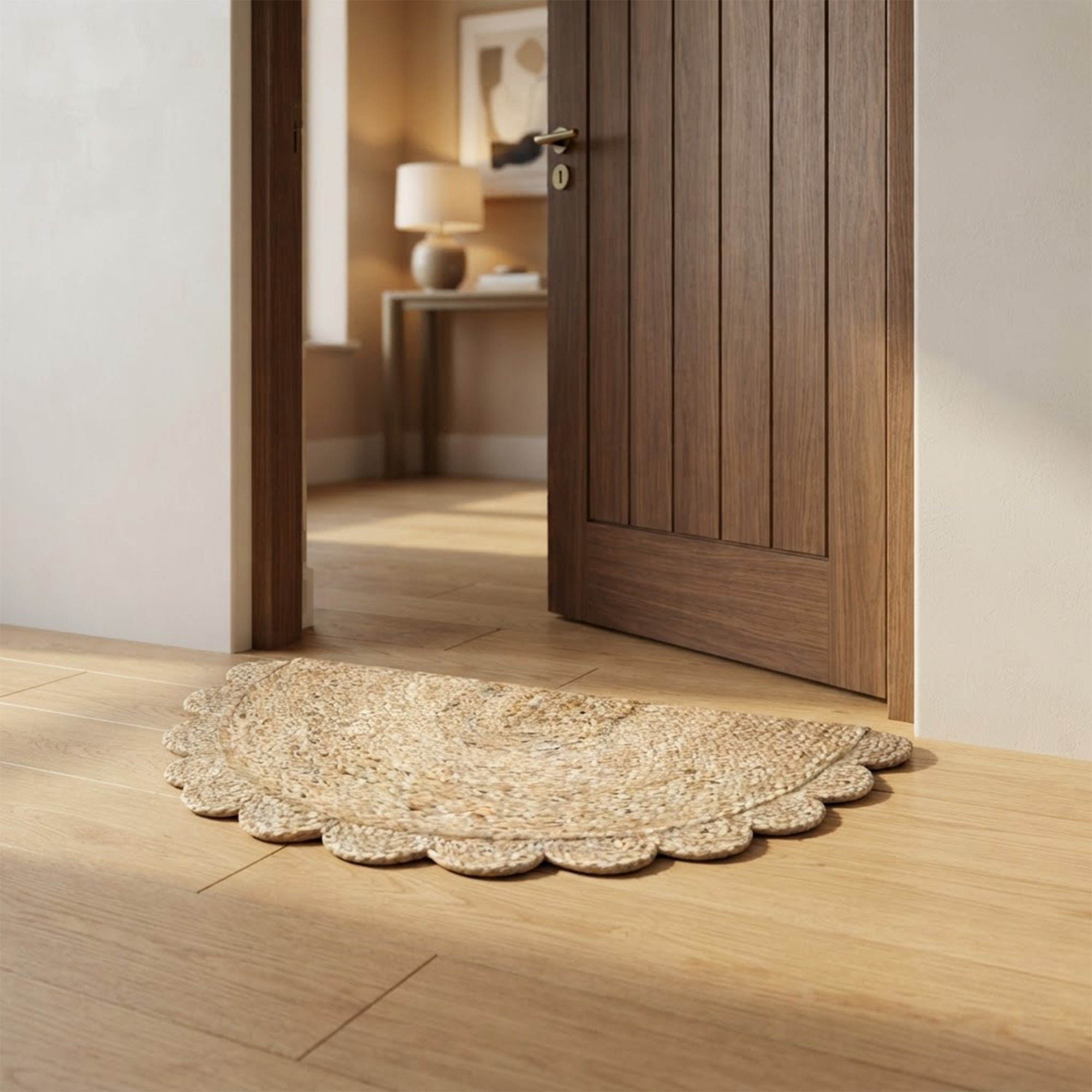 Jute Half Round Natural Door Mat (Pack of 1)