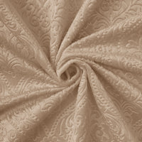 Embossed Velvet Beige Fabric