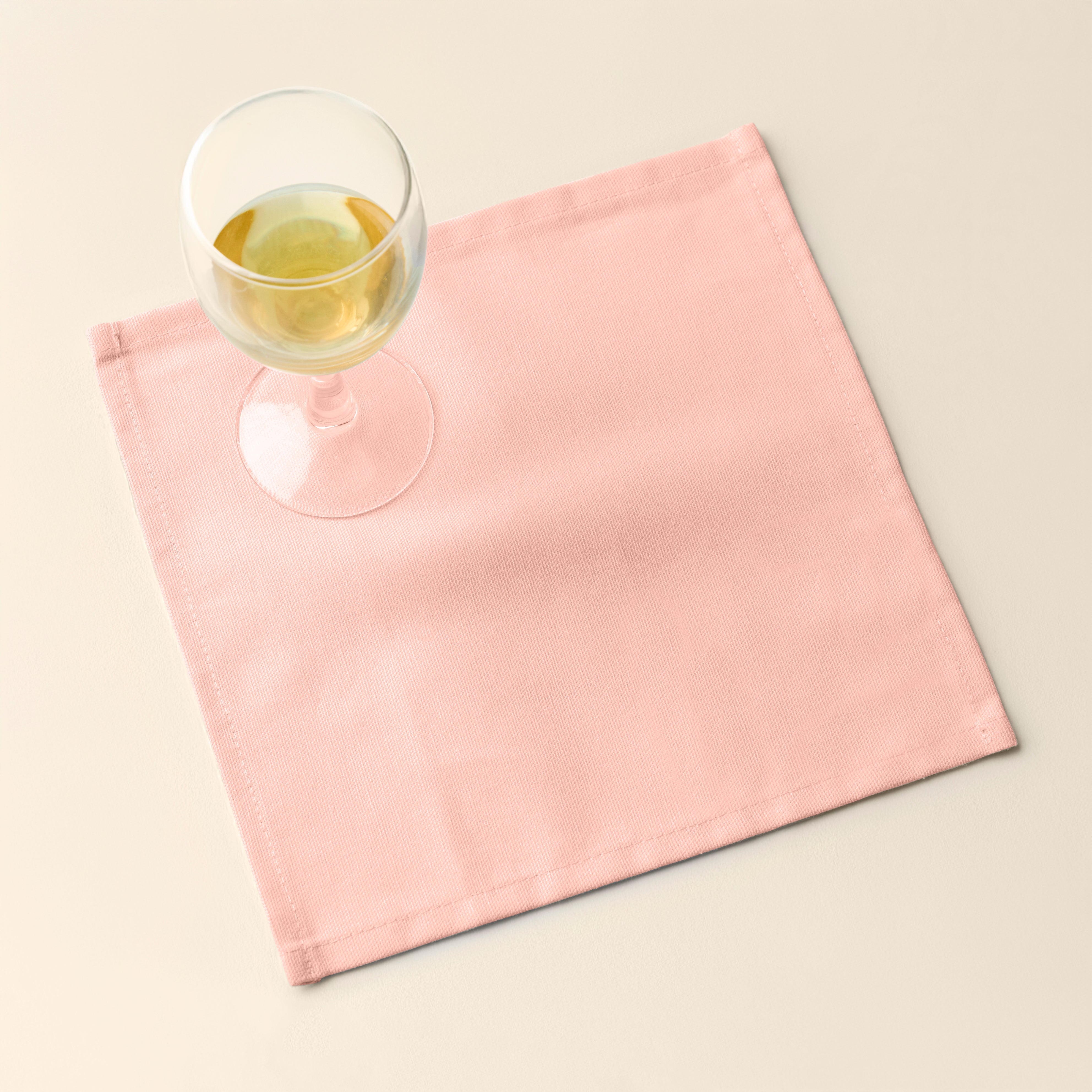 Cotton Powder Pink Table Napkins (Pack of 12)