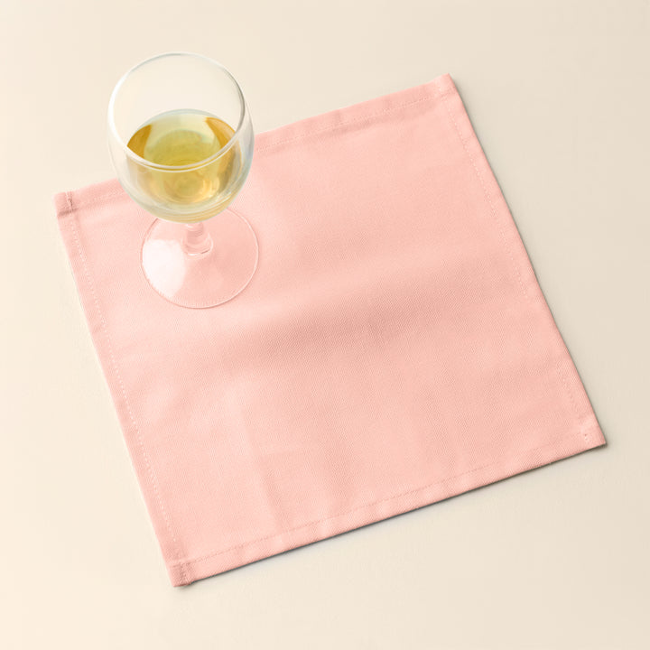 Cotton Powder Pink Table Napkins (Pack of 12)