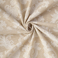 Chambray Cotton Floral Beige Cushion Cover (Pack of 2)