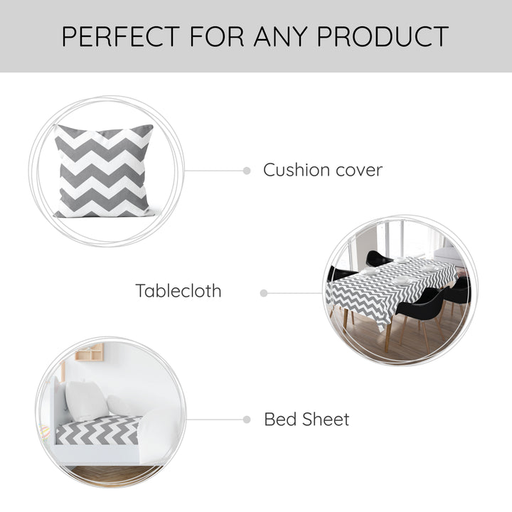 20s Sheeting Zig Zag Grey Fabric (1 Meter)