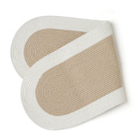 Cotton Beige & Off White Table Runner (Pack of 1)