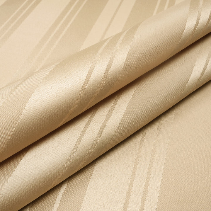 Polyester Stripe Beige Shower Curtain (Pack of 1)