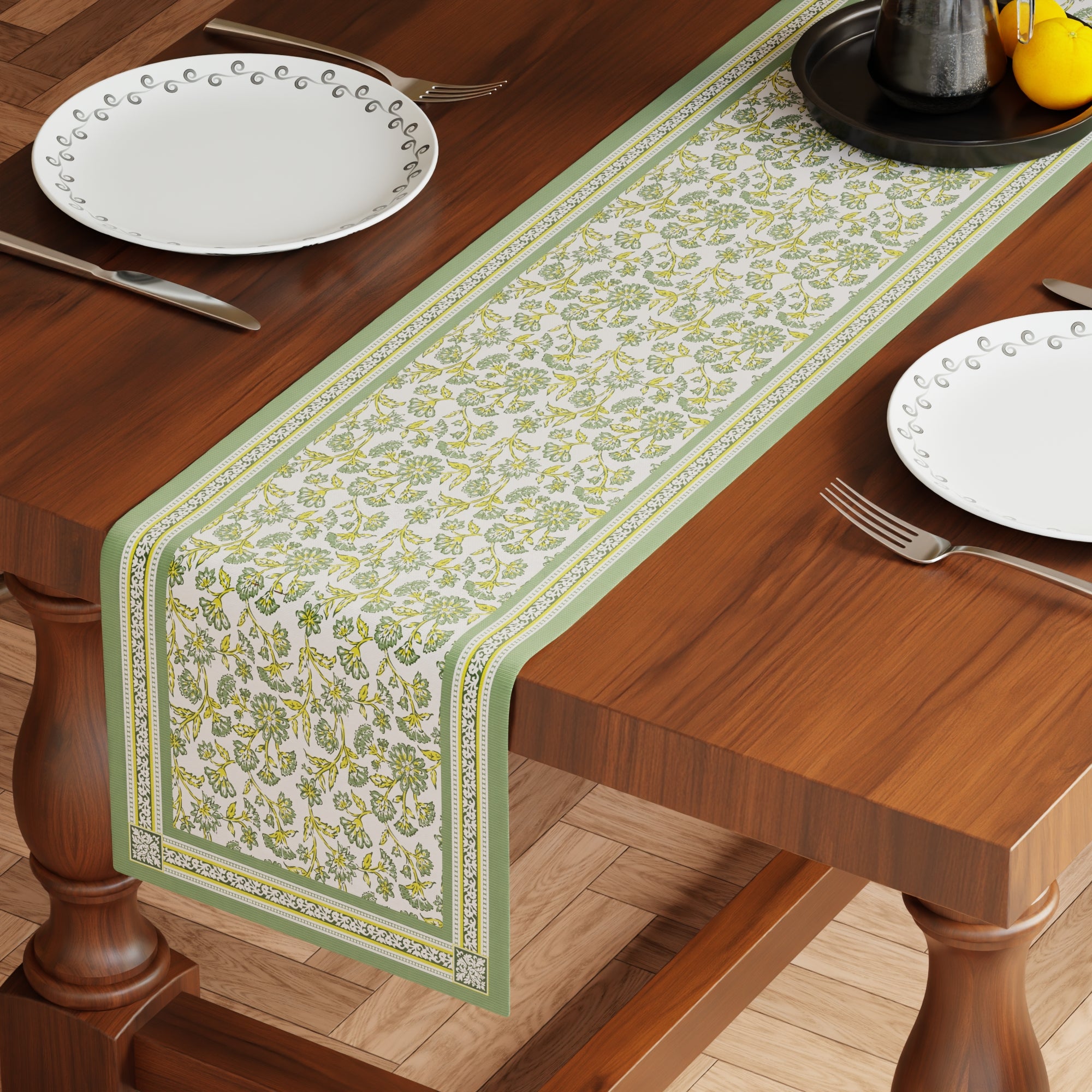 Cotton Sage-02 Table Runner (Pack of 1)