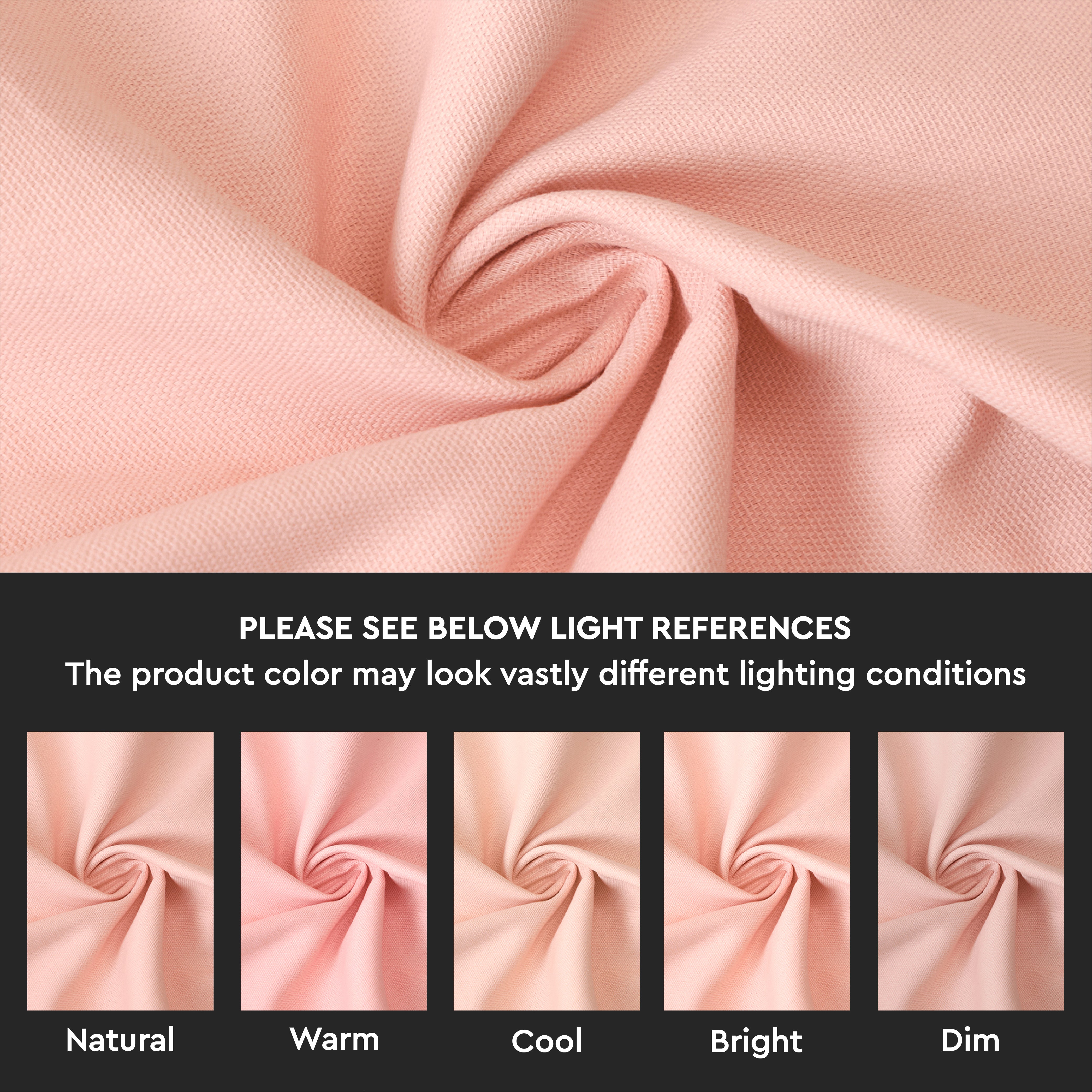 Cotton Powder Pink Table Cloth (Pack of 1)