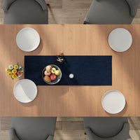 Chenille Navy Blue Table Runner