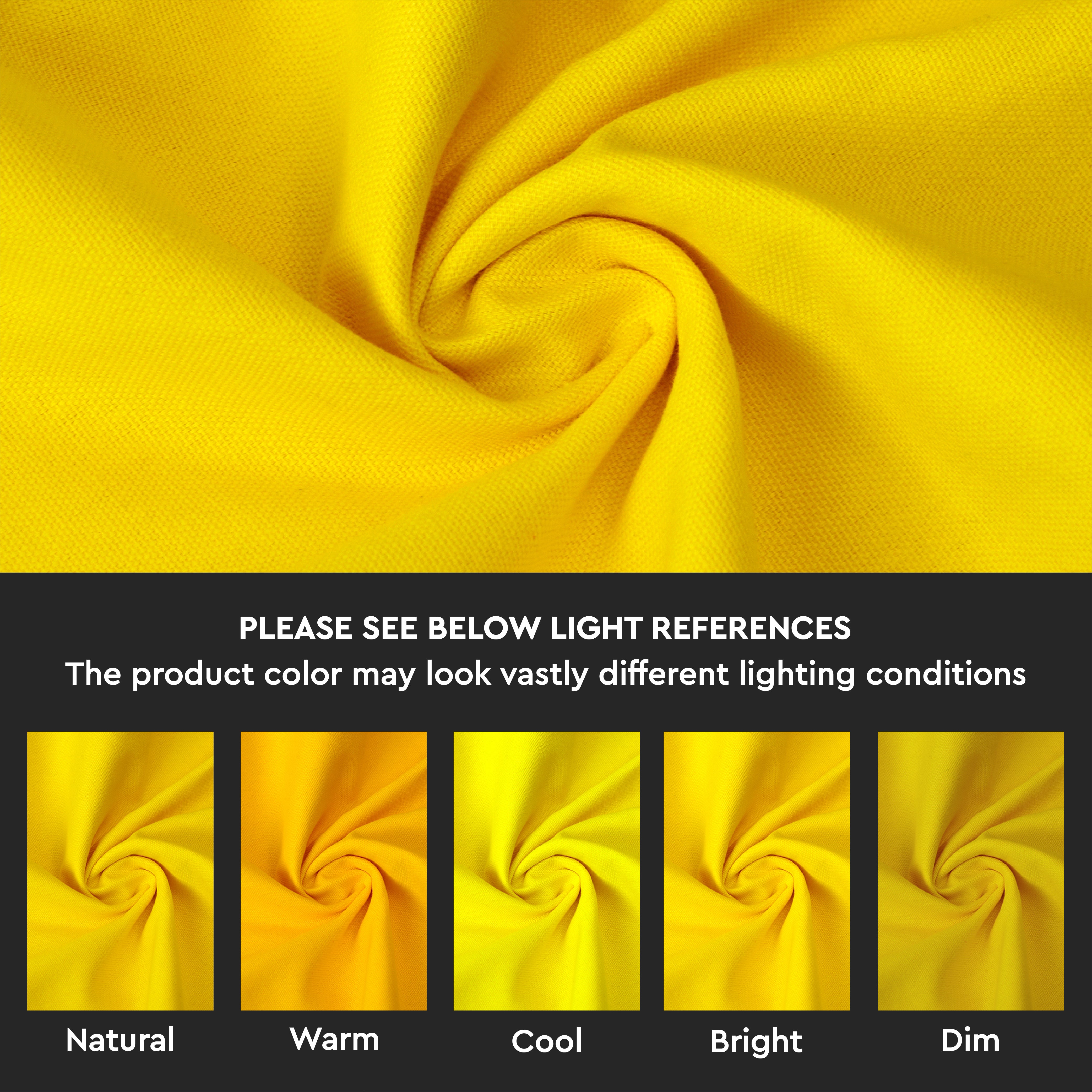 Cotton Sunbeam Yellow Table Cloth (Pack of 1)