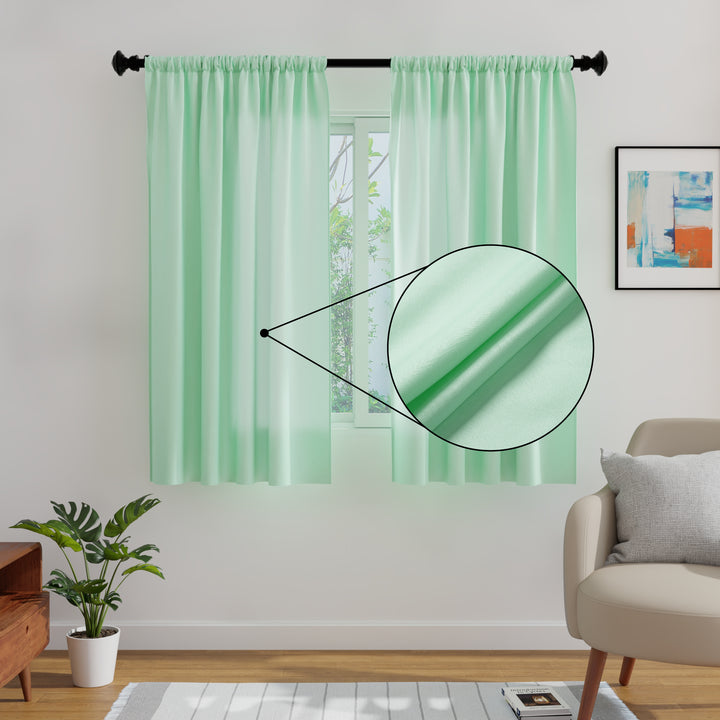Micro Mint Curtain (Pack of 2)