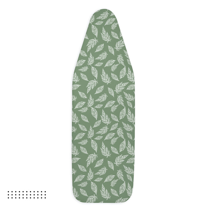 20s Sheeting Big Leaves Green Ironing Board Cover