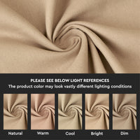 Cotton Light Beige Table Cloth (Pack of 1)