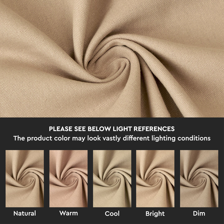 Cotton Light Beige Table Cloth (Pack of 1)