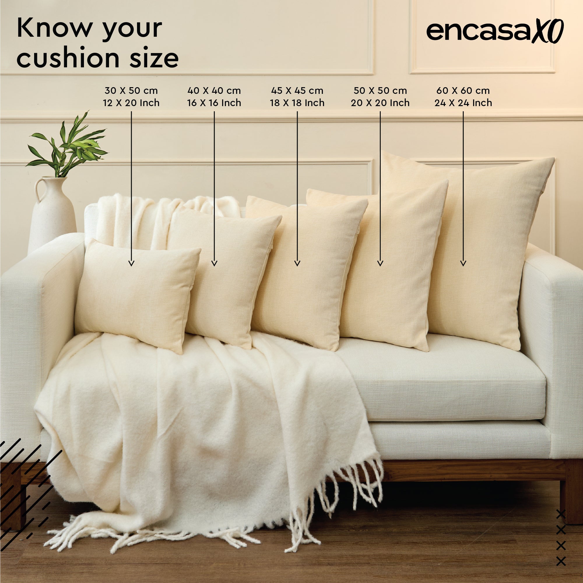Cotton Roma Grey Stripes Cushion Cover (Pack of 2)