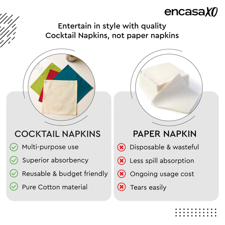 Cotton Orange Table Napkins (Pack of 12)