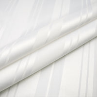 Polyester Stripe White Shower Curtain (Pack of 1)