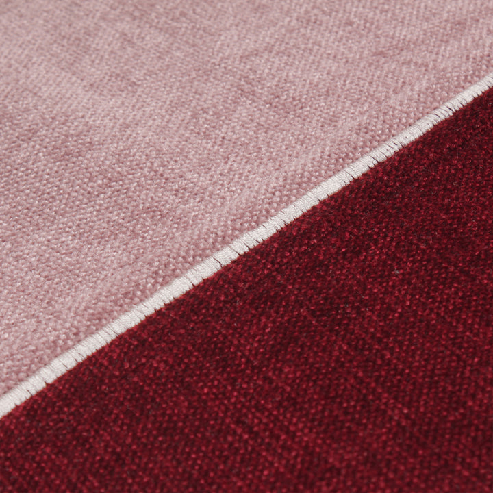 Cotton Buff & Maroon Table Runner (Pack of 1)