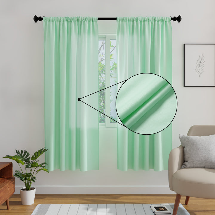 Micro Mint Curtain (Pack of 2)