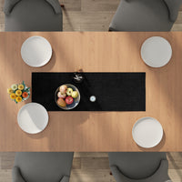 Chenille Black Table Runner
