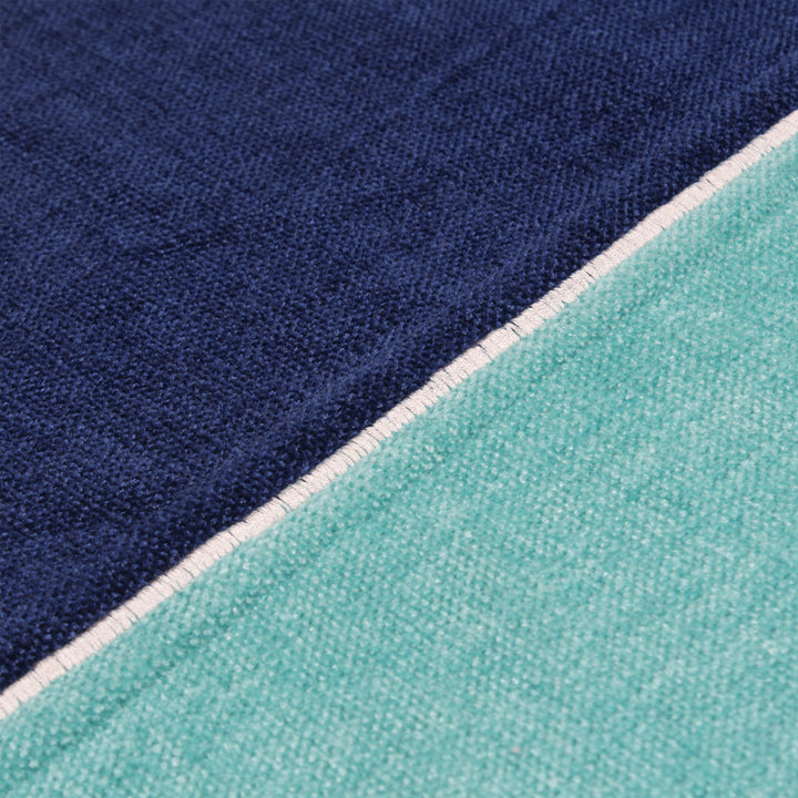 Cotton Turq & Royal Blue Table Runner (Pack of 1)