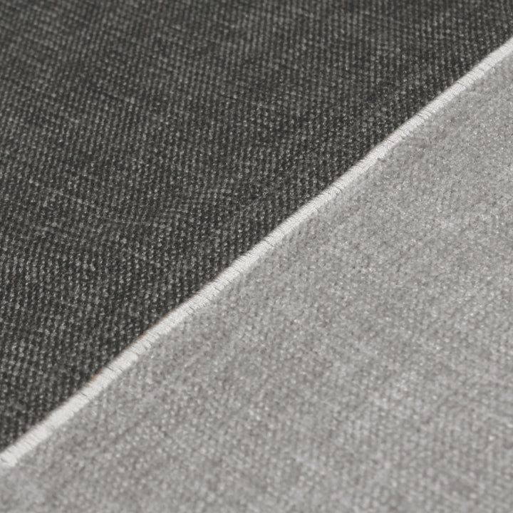 Cotton Light Grey & Grey Table Runner (Pack of 1)