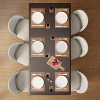 2 Sided Leather Taupe Placemat + Coaster