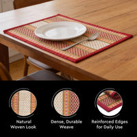 Madur Kathi Red Placemat (Pack of 4)
