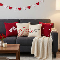 Lovebird- Red Cushion Cover