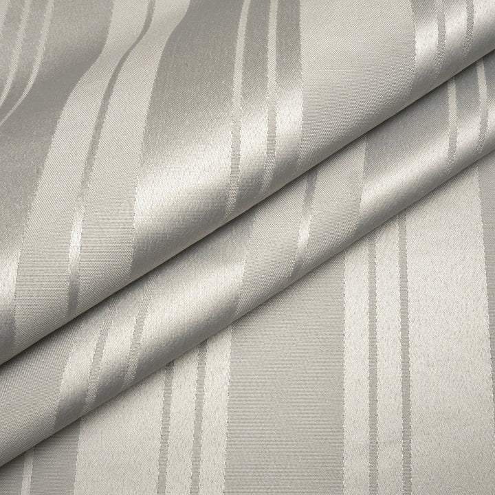 Polyester Stripe Grey Shower Curtain (Pack of 1)