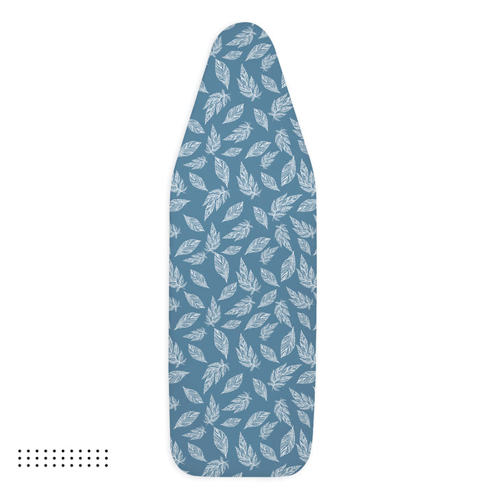 20s Sheeting Big Leaves Blue Ironing Board Cover