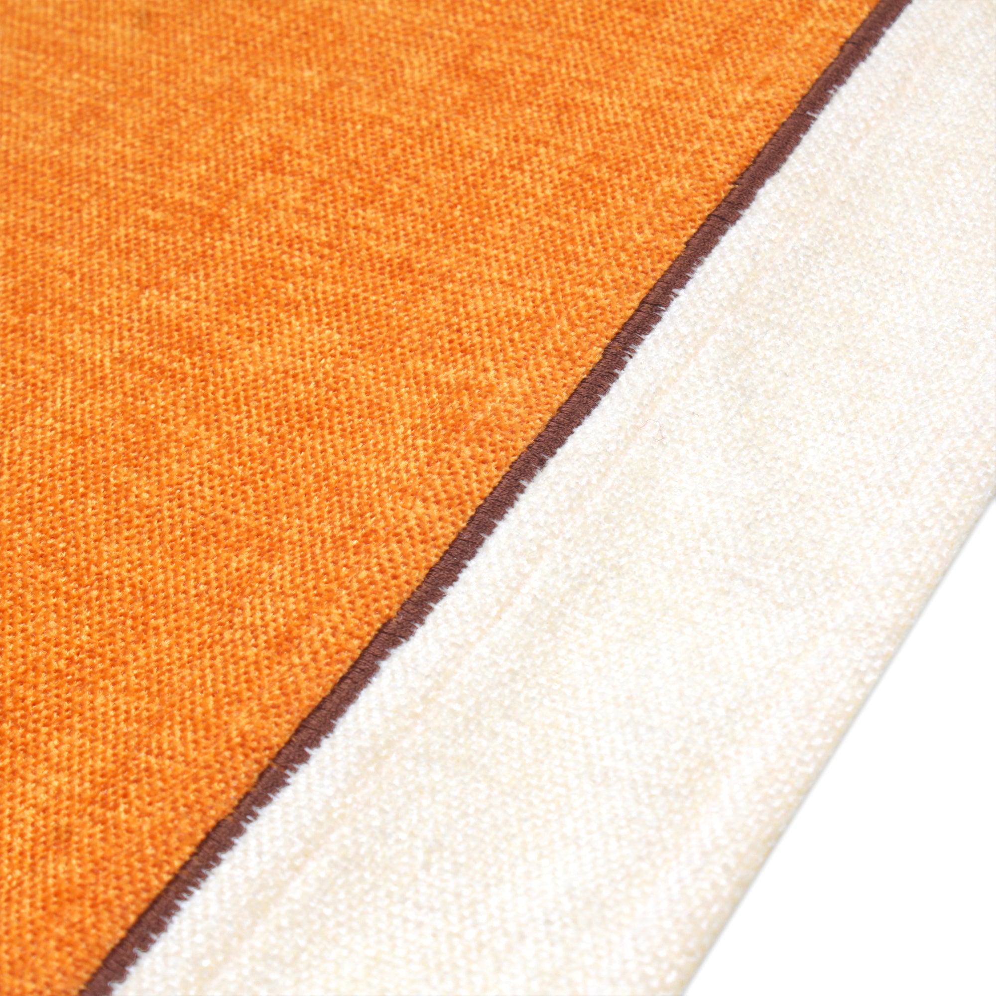 Cotton Off White & Orange Table Runner (Pack of 1)