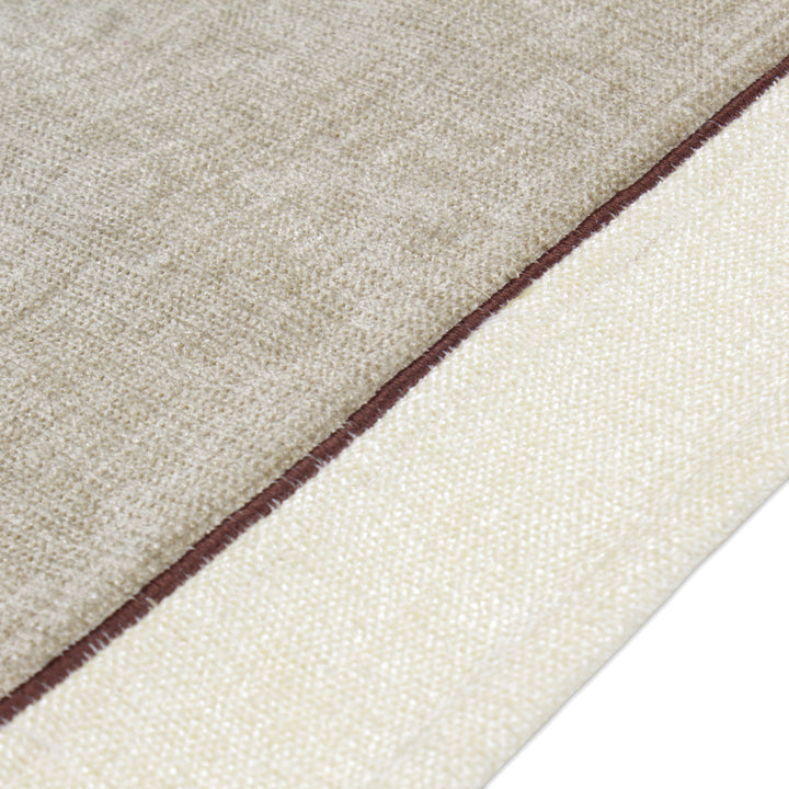 Cotton Off White & Beige Table Runner (Pack of 1)
