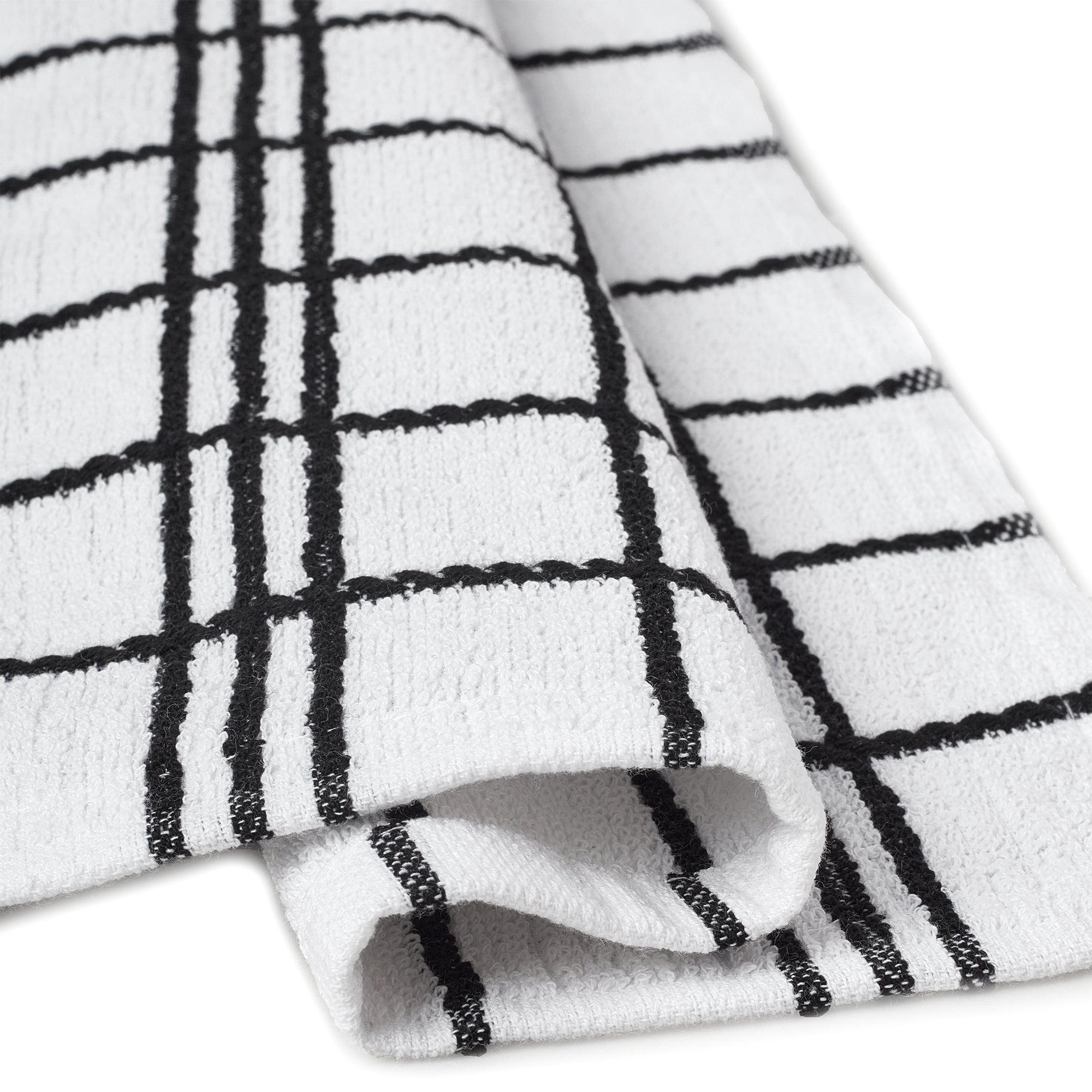 Cotton Terry Black Dish Towel (Pack of 6)