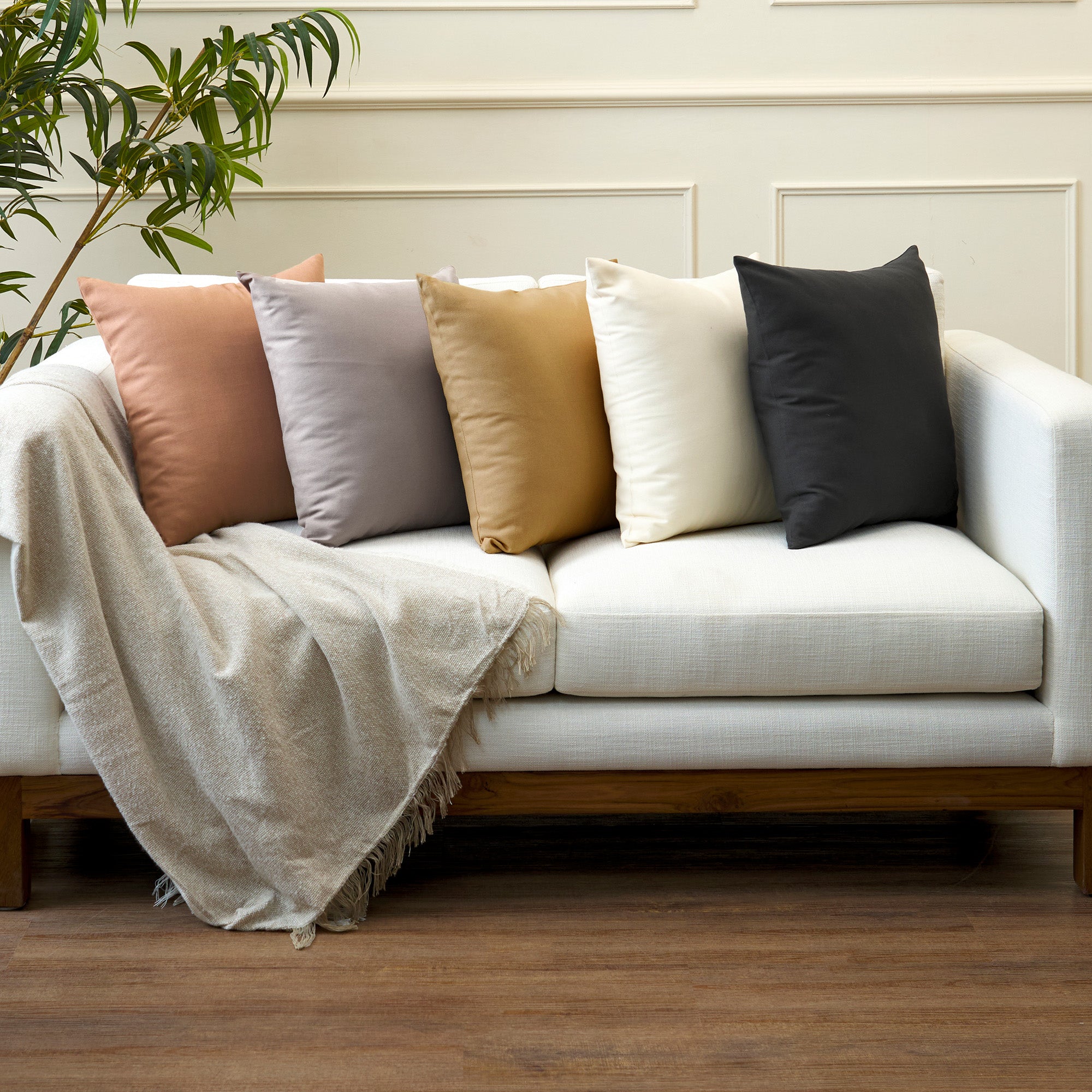 Canvas Mustard Cushion Cover