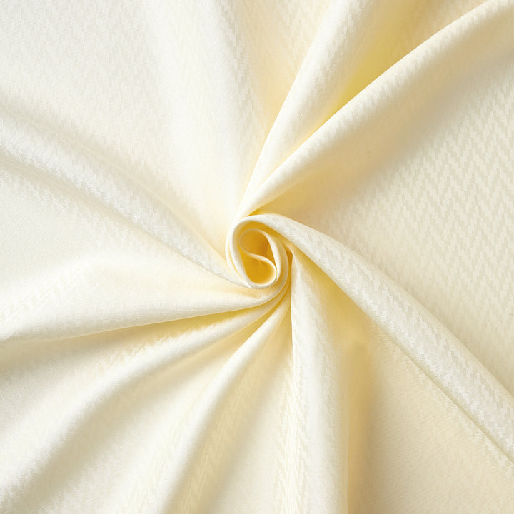 Polyester ZZ Cream Shower Curtain (Pack of 1)