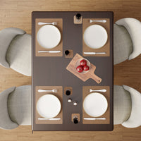 2 Sided Leather Taupe Placemat + Coaster