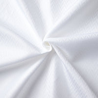 Polyester ZZ White Shower Curtain (Pack of 1)