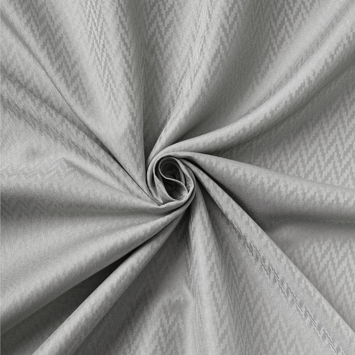Polyester ZZ Light Grey Shower Curtain (Pack of 1)