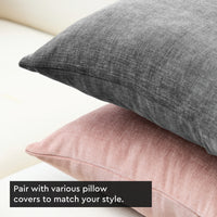 Chenille Grey Cushion Cover (Pack of 2)