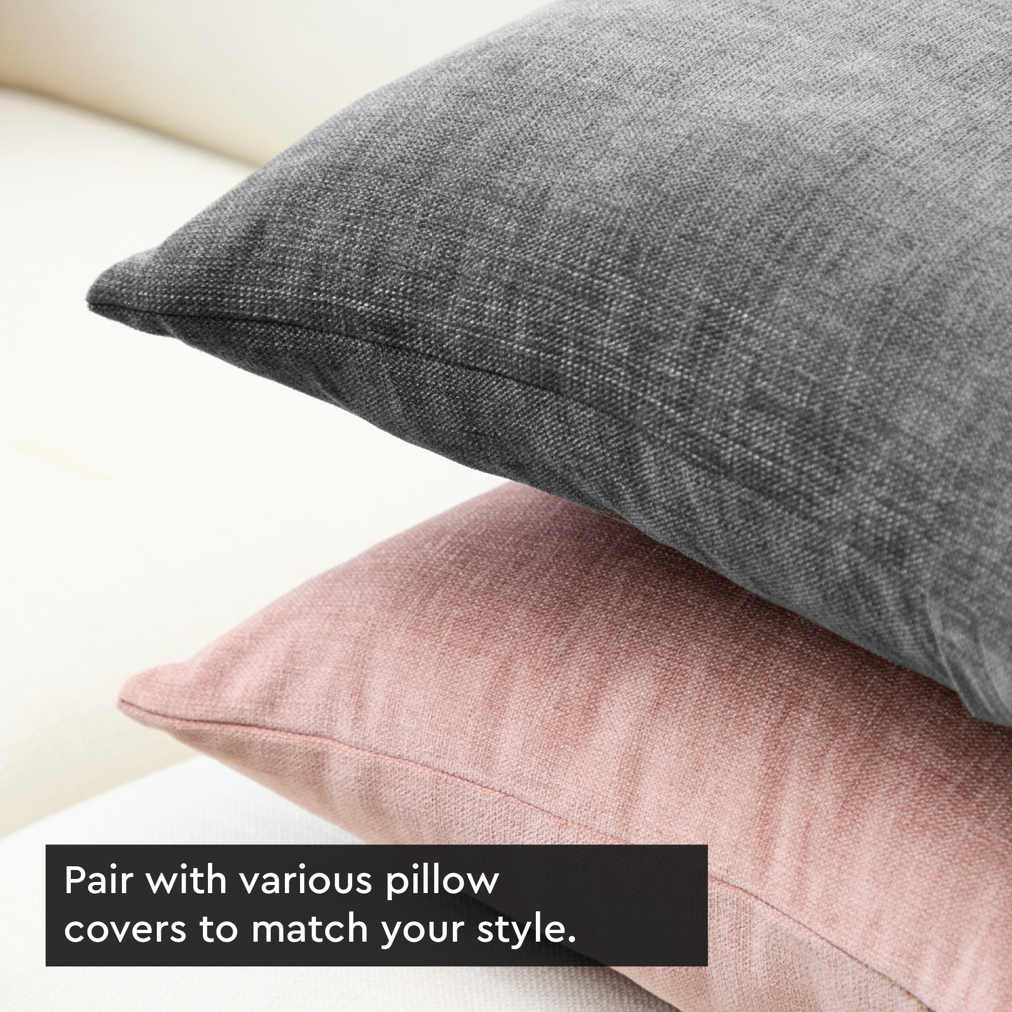 Chenille Grey Cushion Cover (Pack of 2)