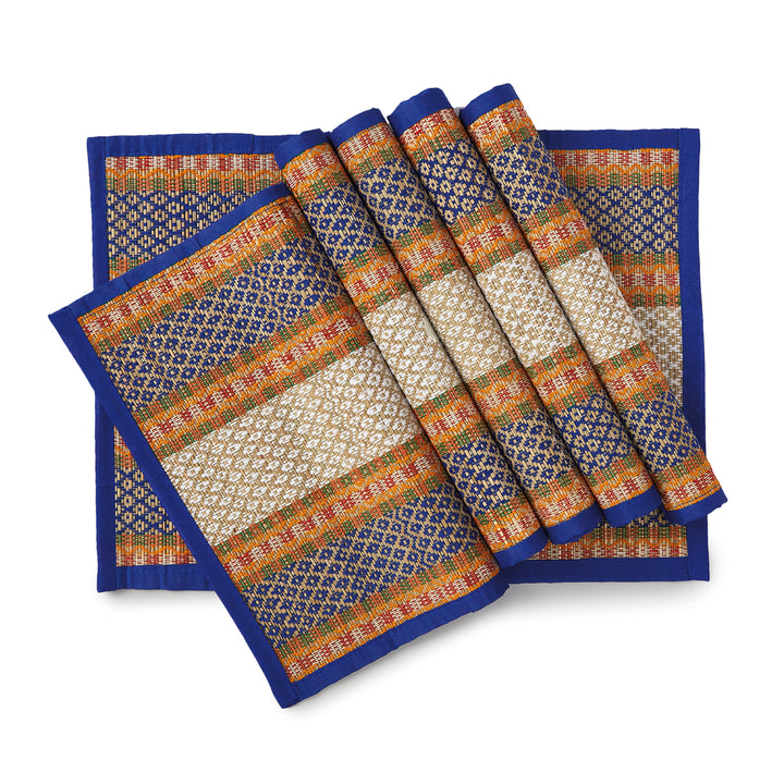 Madur Kathi Blue Placemat (Pack of 4)