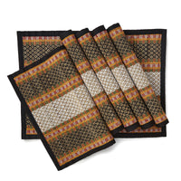 Madur Kathi Black Placemat (Pack of 4)