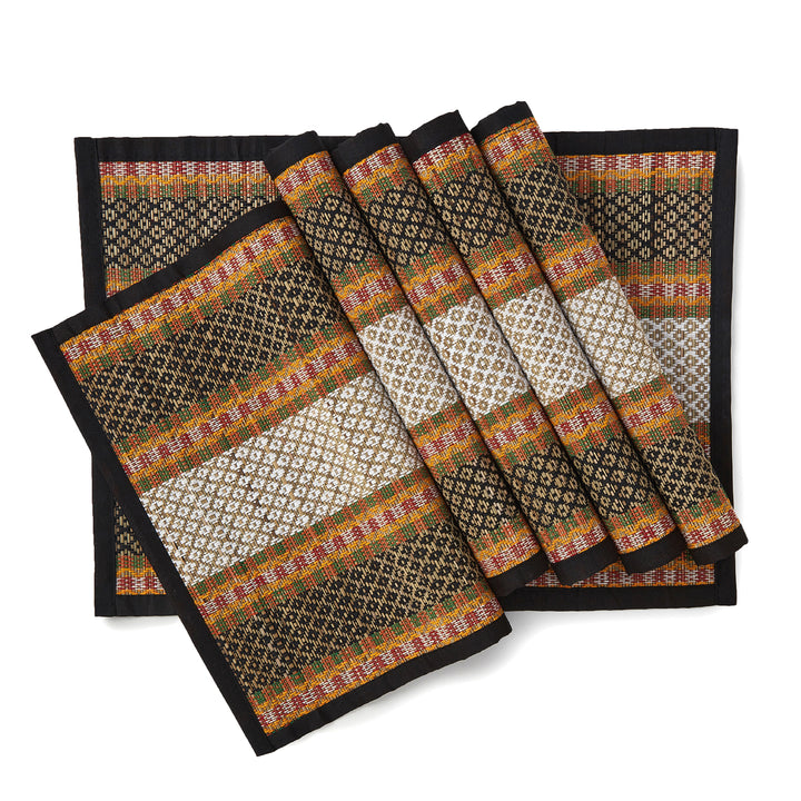 Madur Kathi Black Placemat (Pack of 4)